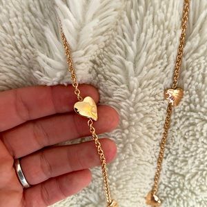 Long Rose Gold Heart Necklace